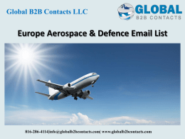 Europe Aerospace & Defence Email List