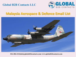 Malaysia Aerospace & Defence Email List