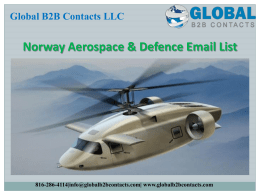 Norway Aerospace & Defence Email List