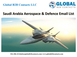 Saudi Arabia Aerospace & Defence Email List