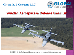Sweden Aerospace & Defence Email List