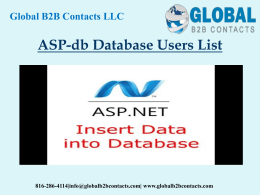 ASP-db Database Users List