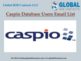 Caspio Database Users Email List