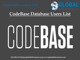 CodeBase Database Users List