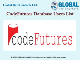 CodeFutures Database Users List