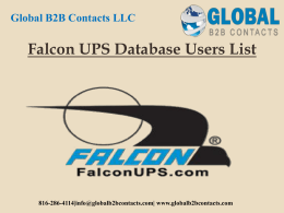 Falcon UPS Database Users List
