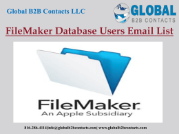 FileMaker Database Users Email List