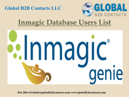 Inmagic Database Users List