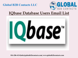 IQbase Database Users Email List