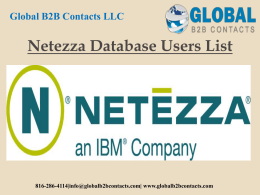 Netezza Database Users List