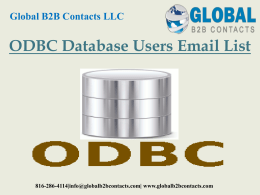 ODBC Database Users Email List