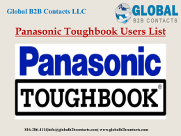 Panasonic Toughbook Users List