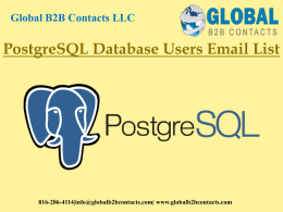 PostgreSQL Database Users Email List