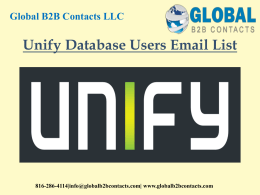 Unify Database Users Email List