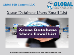 Xcase Database Users Email List