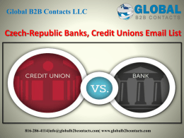 Czech-Republic Banks, Credit Unions Email List