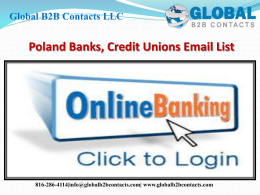 Poland Banks, Credit Unions Email List