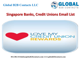 Singapore Banks, Credit Unions Email List