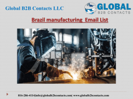 Brazil manufacturing  Email List