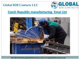 Czech Republic manufacturing  Email List