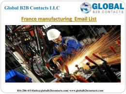 France manufacturing  Email List