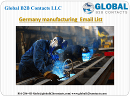 Germany manufacturing  Email List