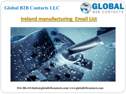 Ireland manufacturing  Email List