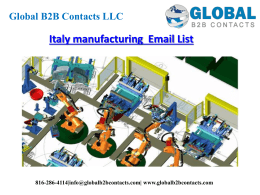 Italy manufacturing  Email List
