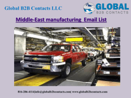 Middle-East manufacturing  Emai List