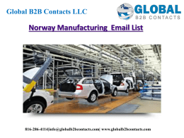 Norway Manufacturing  Email List