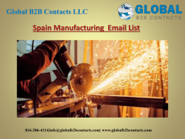 Spain Manufacturing  Email List