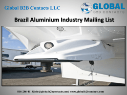  Brazil Aluminium Industry Mailing List 2