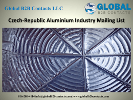 Czech-Republic Aluminium Industry Mailing List