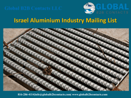 Israel Aluminium Industry Mailing List