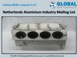 Netherlands Aluminium Industry Mailing List
