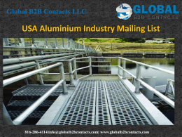 USA Aluminium Industry Mailing List