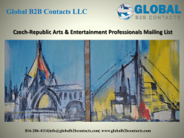 Czech-Republic Arts & Entertainment Professionals Mailing List