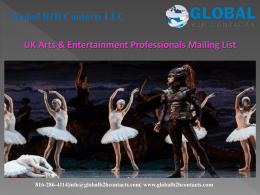 UK Arts & Entertainment Professionals Mailing List
