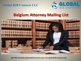 Belgium Attorney Mailing List