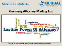 Germany Attorney Mailing List