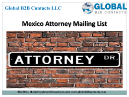 Mexico Attorney Mailing List