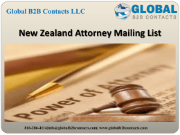 New Zealand Attorney Mailing List