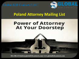 Poland Attorney Mailing List