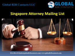 Singapore Attorney Mailing List