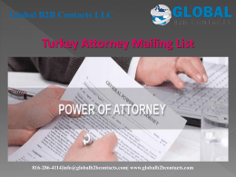 Turkey Attorney Mailing List