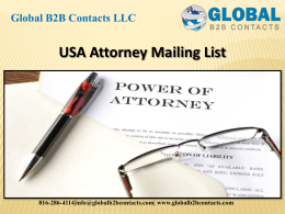 USA Attorney Mailing List