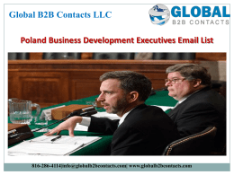 Poland Business Development Executives Email List