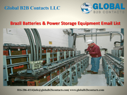 Brazil Batteries & Power Storage Equipment Email List