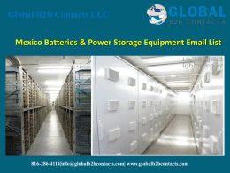 Mexico Batteries & Power Storage Equipment Email List