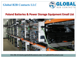 Poland Batteries & Power Storage Equipment Email List